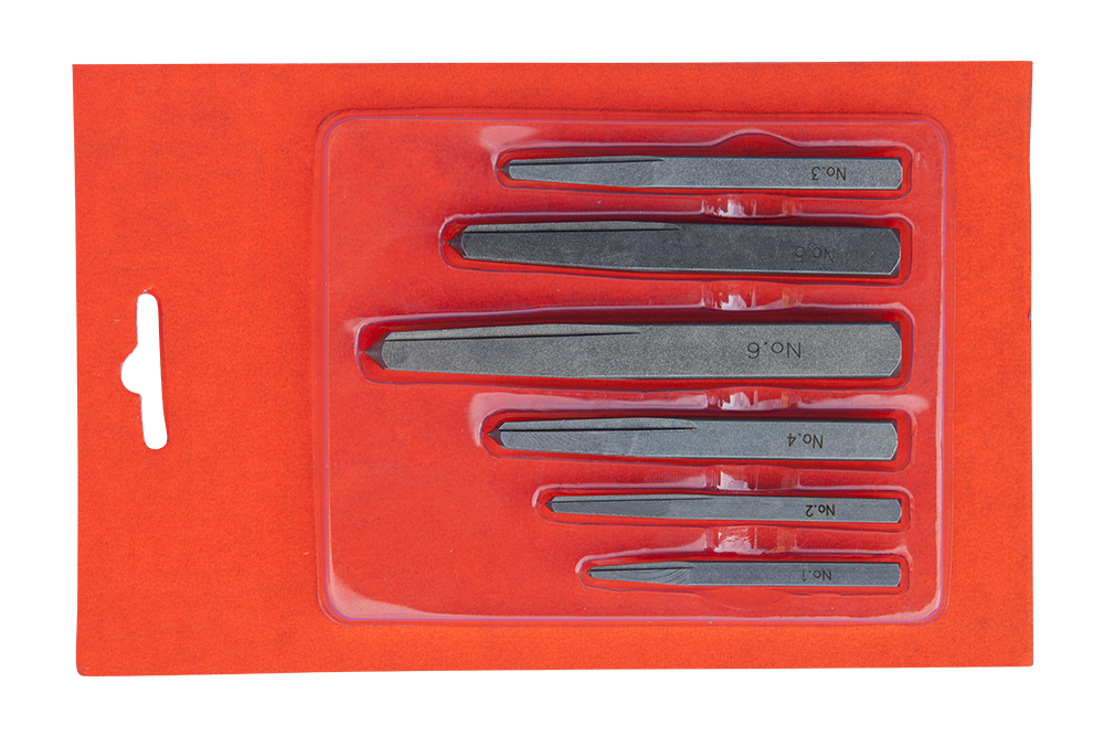 Square straight groove extractor 6-Piece set