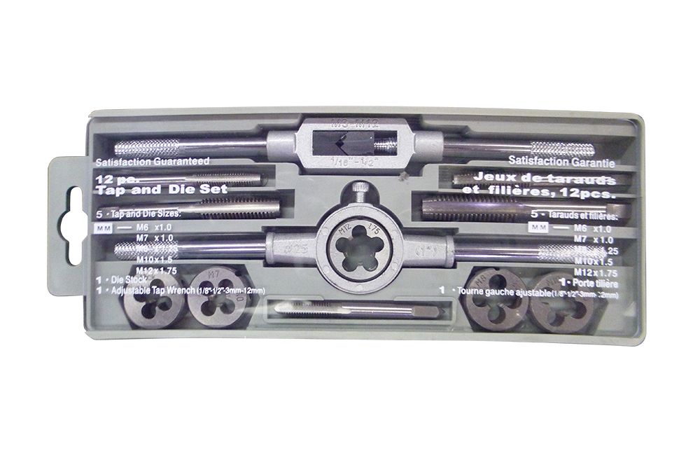 2.12 PCS tap die set injection box packing gray neutral