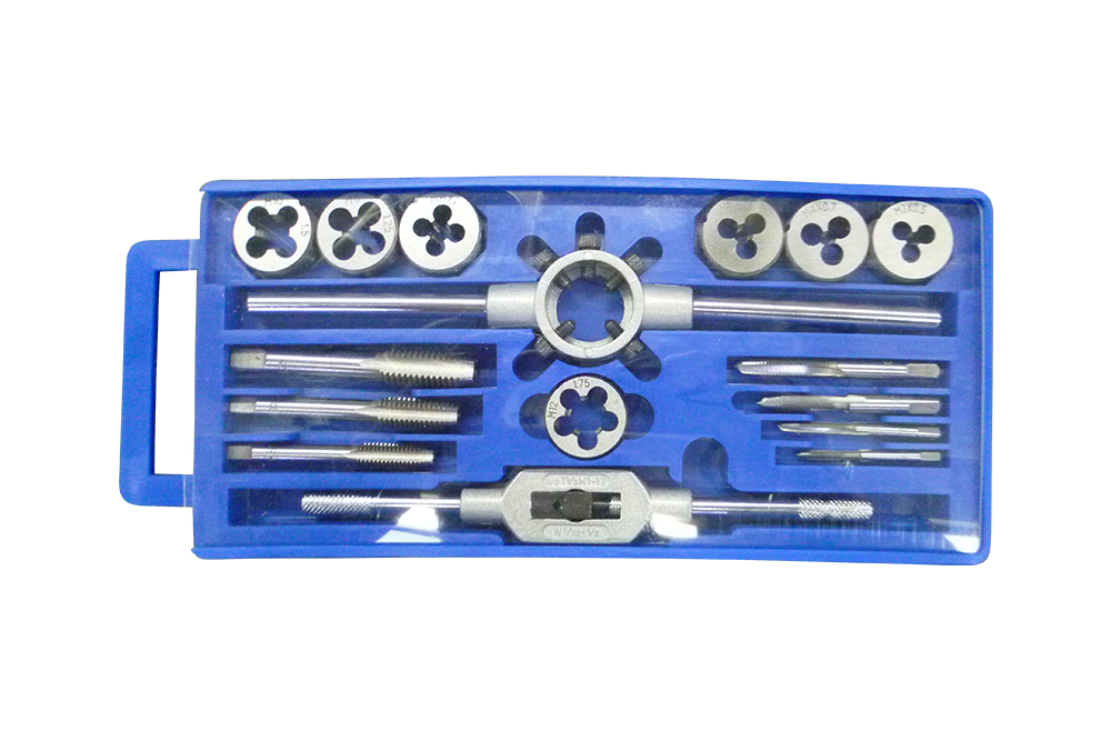 3.16 PCS tap die set injection box packing blue neutral
